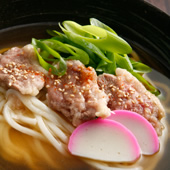 鱈の天ぷらと聖護院蕪の柚子おろしうどん